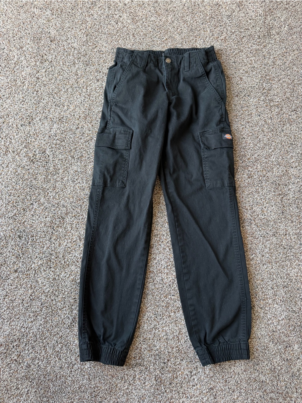 Dickies Women’s 25R Black Cargo Jogger Pants Y2K Skater Utility Workwear